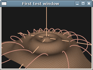 A screenshot of 3D elements rendered with the AJP engine