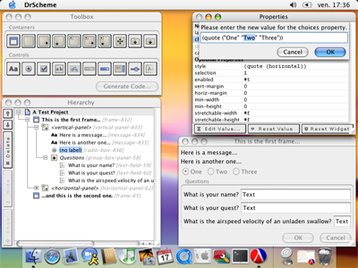 MrEd Designer 1.0 running on Mac OS X